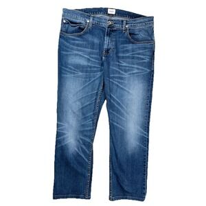 Hudson Jeans Mens 38X29 Blake Slim Straight Blue Denim Stretch Casual Whiskering